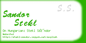 sandor stekl business card